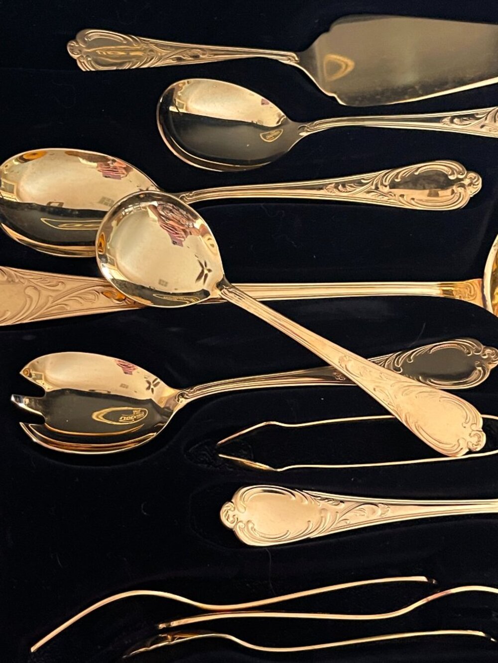 Soligen Gold Flatware Cutlery Full Set 70 Pc Germany Vintage In Case Used Once - Picture 6 of 15